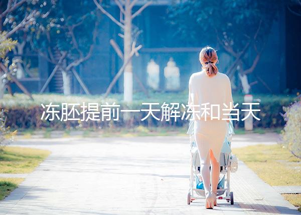 凍胚提前一天解凍和當(dāng)天解凍沒有太大區(qū)別哪一天要注意？