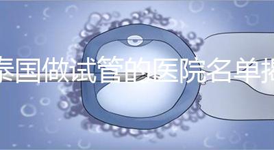 泰國做試管的醫院名單揭曉，一覽頂尖機構，輕松幫你選擇！