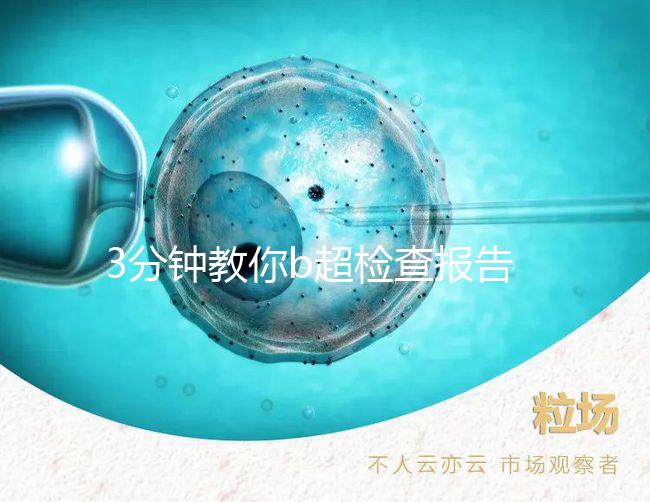 3分鐘教你b超檢查報告單怎么看，不是你想的那么簡單